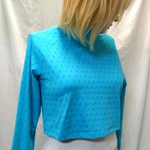 Oiselle Blue Crop Top